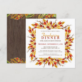 Convite Janto Fall Watercolor Floral Friendding