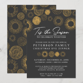 Convite Janto / Festa de Férias Douradas de Natal Retroati