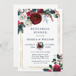 Convite Janto Foliage REHEARSAL Rosas de inverno da Burgun