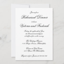 Convite Janto Formal de Caligrafia Elegante