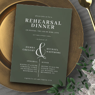 Convite Janto Formal de Ensaio sobre a Mosa Verde da Flore