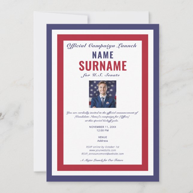 Convite Janto Gala da Campanha Oficial Candidata Política (Frente)