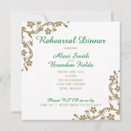 Convite Janto Hersal Emerald e Dourado Casamento