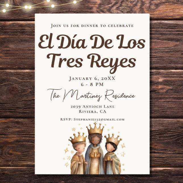 Convite Janto mexicano El Día De Los Tres Reyes (Criador carregado)