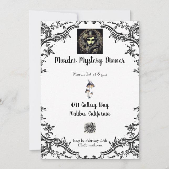 Convite Janto Mistério de Assassinato (Frente)