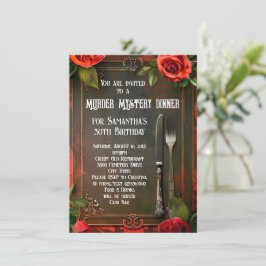 Convite Janto Mistério de Assassinato Social ou Festa de a