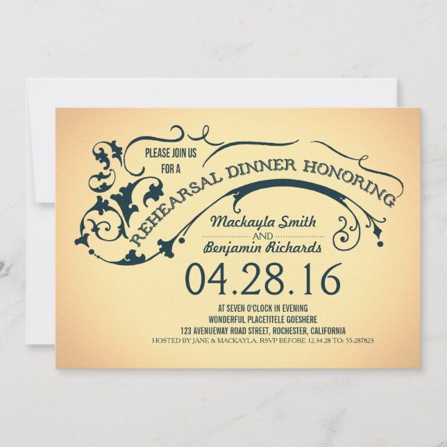 Convite Janto moderno de tipografia e espiral (Frente)