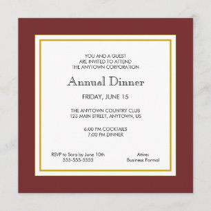 Convite Janto profissional de negócios da Maron e da Dour