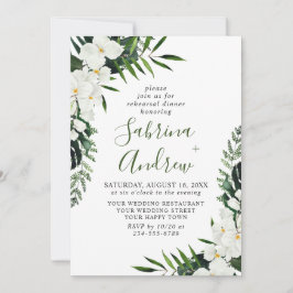 Convite Janto REHEARSAL Boêmia das Orquídeas Brancas Elega