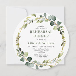 Convite Janto REHEARSAL de Frame de Eucalipto Moderno