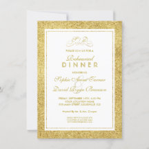 Janto REHEARSAL Elegante, Dourado e de Borda Branc