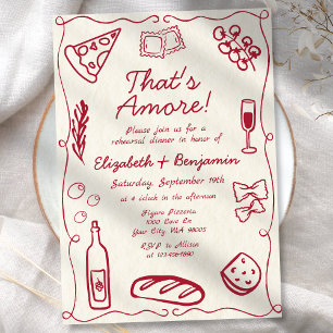 Convite Janto Retrorítico Italiano com Vinho Desenhado Mão