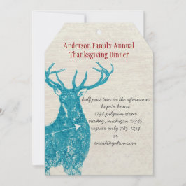 Convite Janto Russo de Ação de Graças Deer