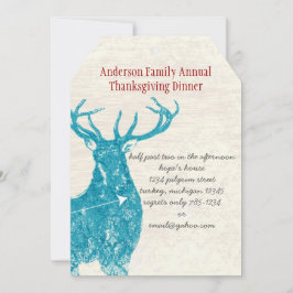 Convite Janto Russo de Ação de Graças Deer