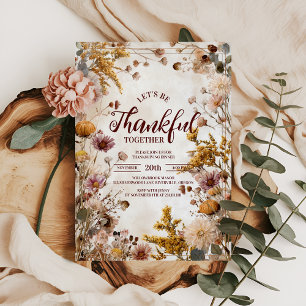 Convite Janto Rustic Autumn Meadow Thankmaking