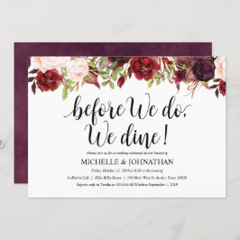 Convite Janto Rustic Burgundy de Casamento Convidado