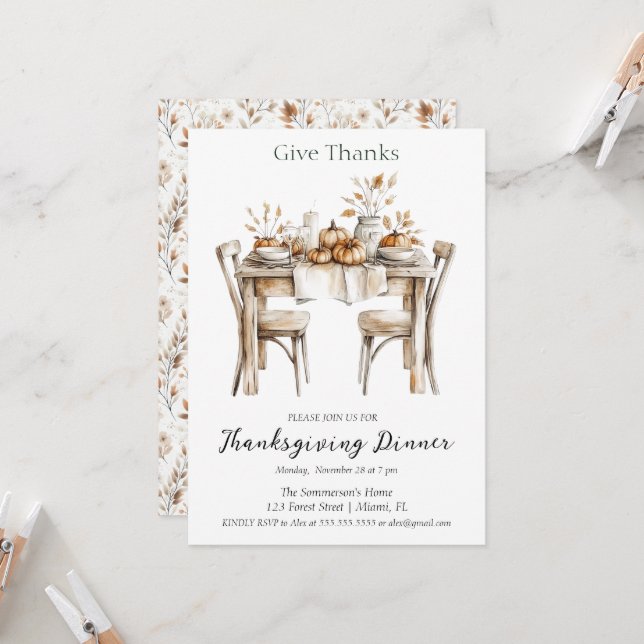 Convite Janto Rustic Dê Obrigados (Frente/Verso In Situ)