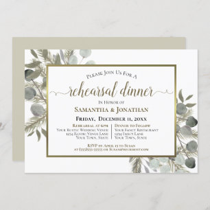 Convite Janto Rustic Eucalyptus & Pine Wedding