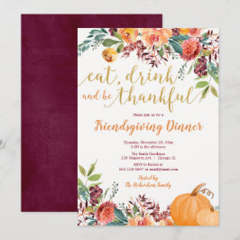 Convite Janto Rustic fall floral Friendsmaking