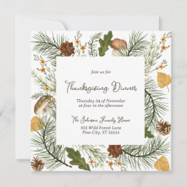 Convite Janto Rustic Fall Forest Thankoning