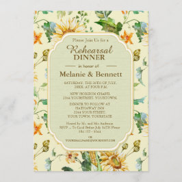 Convite Janto Rustic Floral Sunflower Botansal