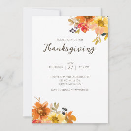 Convite Janto Rustic Floral Thankding