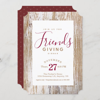 Convite Janto Rustic Whitewash Wood Amizade