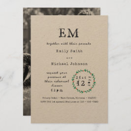 Convite Janto Rustic Xmas Convoca ADIÇÃO DE FOTO