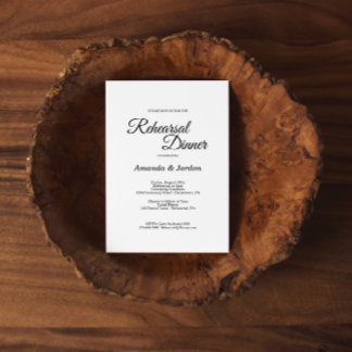 Convite Janto Simples de Ensaio de Caligrafia Branca