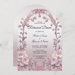 Convite Janto Único de Ensaio Floral Rosa