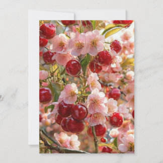 Convite Japanese Cherry Blossom Castle Wedding Invitation 