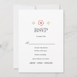 Convite  Japanese Plum Blossom Design