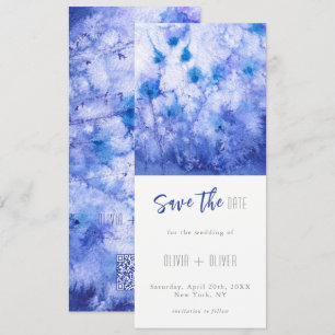 Convite Jardim Azul de inverno Salvar a Data