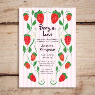 Convite Jardim Berry no Amor Rosa Chá de Noiva