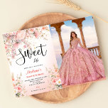 Convite Jardim bonito Flores Selvagens Aquarelas Sweet 16<br><div class="desc">Bonito Jardim Flores Selvagens Aquarelas Sweet 16 Convite</div>