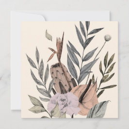 Convite Jardim Botânico Boho - Ilustração Floral