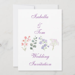 Convite Jardim Botânico de Lavanda de Flores Silvestres Ro