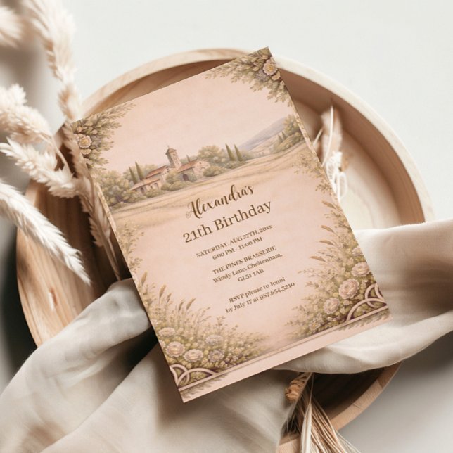Convite Jardim Botânico Elegante de Aniversário (Criador carregado)