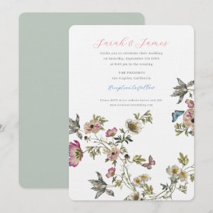 Convite Jardim Casando Flores Selvagens