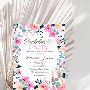 Convite Jardim Chic Flores Rosas Despedida de Solteira