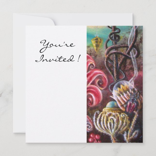 Convite JARDIM DA MELISSA 2, Branco,Fuchsia (Frente)