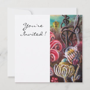 Convite JARDIM DA MELISSA 2, Branco,Fuchsia