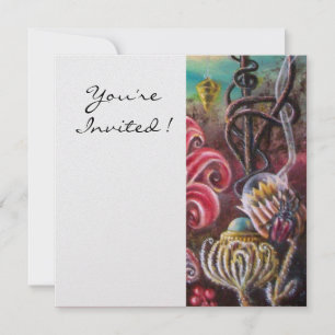 Convite JARDIM DA MELISSA 2, Metálico do gelo, Fuchsia