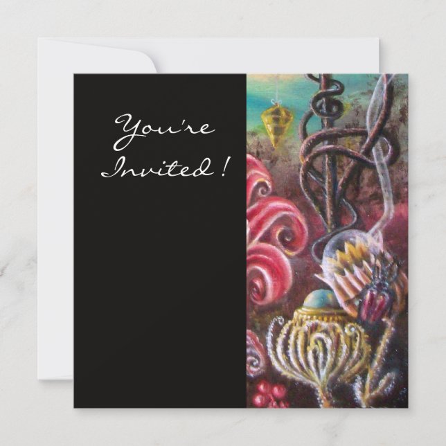 Convite JARDIM DA MELISSA 2, Preto, Branco,Fúcsia (Frente)