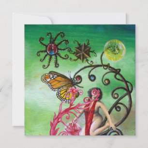 Convite JARDIM DA MELISSA 2, vermelho, rosa violeta