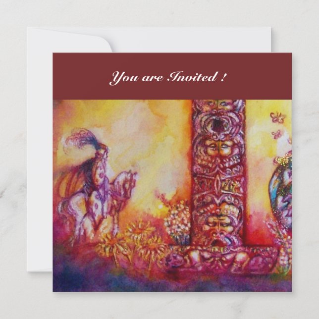 CONVITE JARDIM DAS SOMBRAS PERDIDAS - CAVALEIRO E CAVALO (Frente)