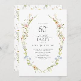Convite Jardim de Flores Selvagem 60ª Festa de aniversário