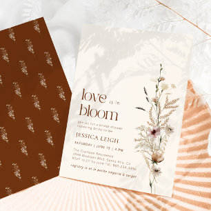 Convite Jardim de Flores Silvestres Amor está em Flor Chá