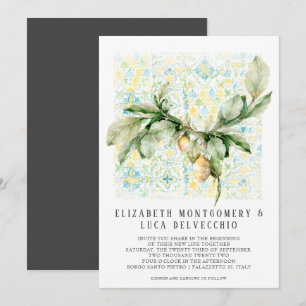 Convite Jardim de Limão Italiano Casamento Boho Botânico
