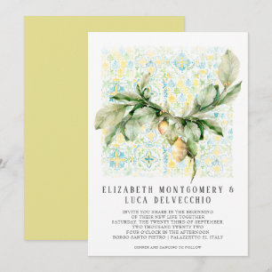 Convite Jardim de Limão Italiano Casamento Boho Botânico